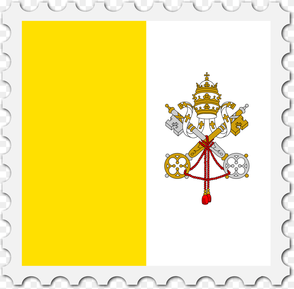 Stamp Vatican City Flag Clipart, Pattern Free Transparent Png