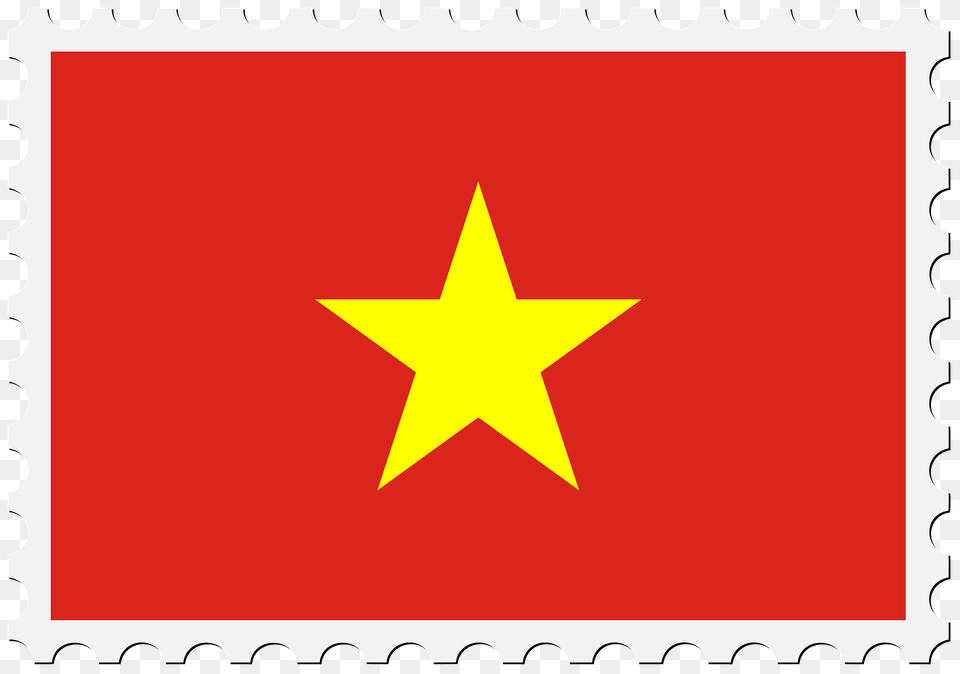 Stamp Vietnam Flag Clipart, Star Symbol, Symbol, Scoreboard Png