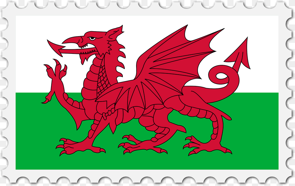 Stamp Wales Flag Clipart, Dragon Free Png Download