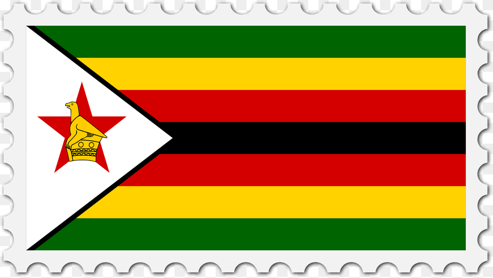 Stamp Zimbabwe Flag Clipart, Postage Stamp Free Png