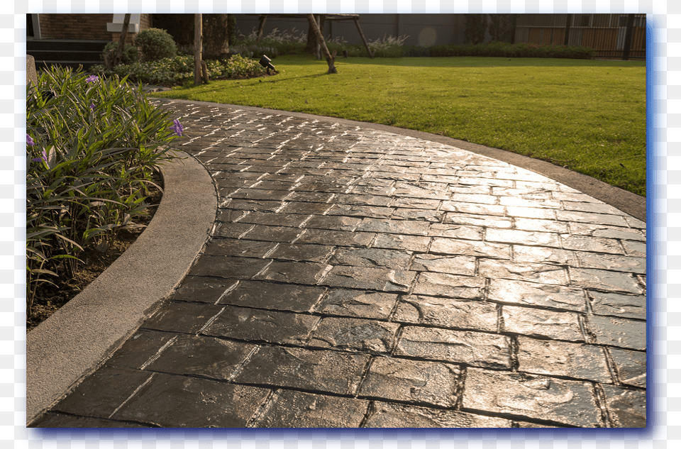 Stamped Concrete, Cobblestone, Flagstone, Path, Road Free Png Download