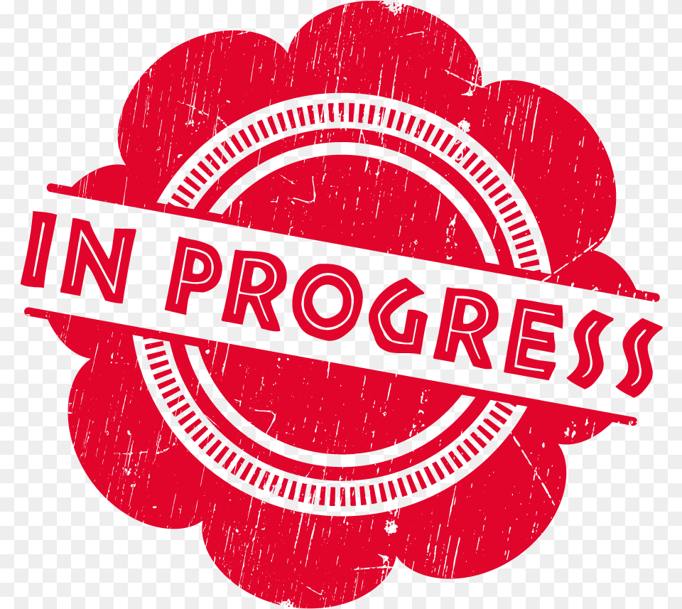 Stamped In Progress Illustration, Logo, Sticker, Emblem, Symbol Png