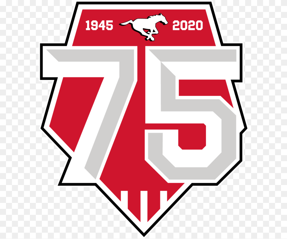 Stampeders Celebrating 75th Calgary Stampeders 2020, Symbol, First Aid, Logo, Text Free Transparent Png