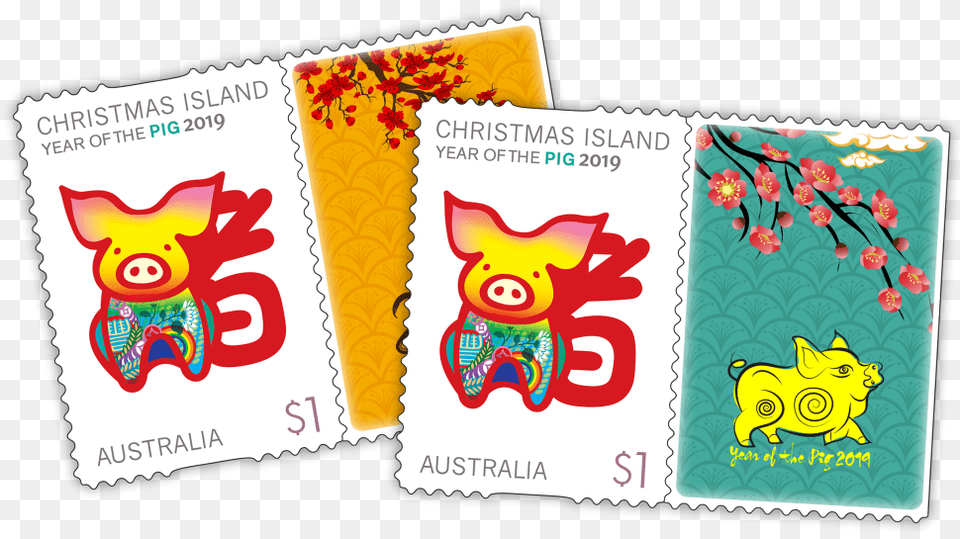 Stamps Chinese New Year Australia, Postage Stamp, Text Free Transparent Png