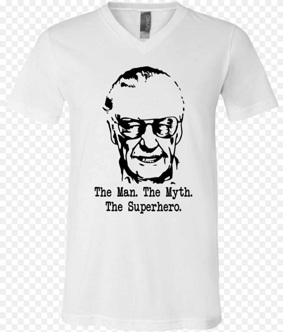 Stan Lee Face The Man The Myth The Superhero Shirt, T-shirt, Clothing, Adult, Person Free Png