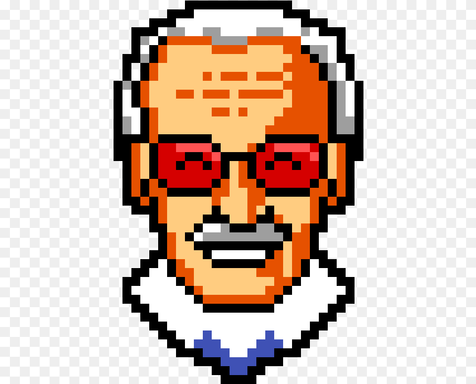 Stan Lee Pixel Art, Face, Head, Person, Photography Png Image