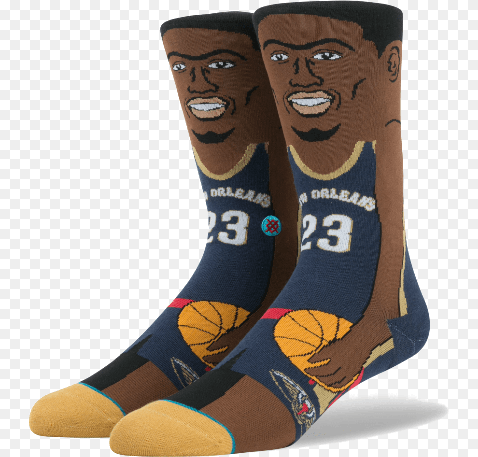 Stance Anthony Davis, Clothing, Hosiery, Sock, Person Free Png Download