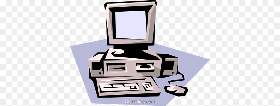 Stand Alone Computer Royalty Vector Clip Art Illustration, Electronics, Pc, Hardware, Computer Hardware Free Png