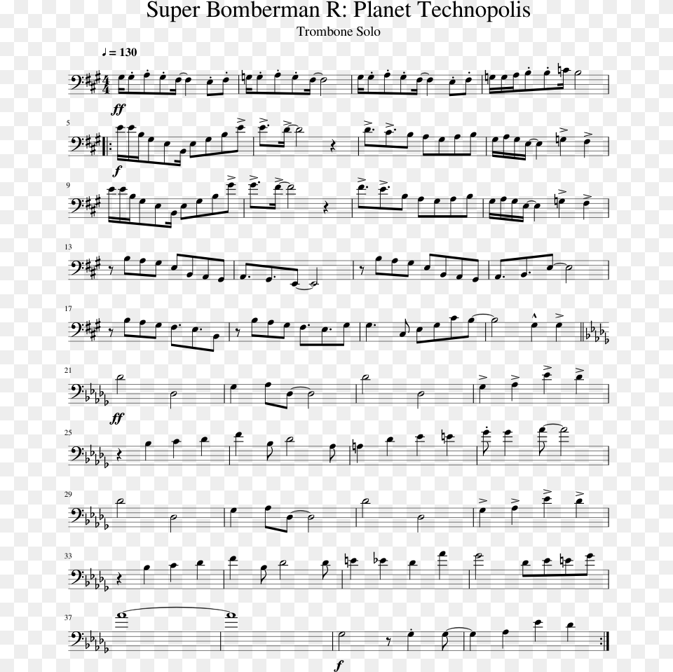 Stand By Me Partitura Trombone, Gray Free Png Download