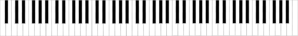 Standard 88 Key Piano Keyboard Clipart, Home Decor Free Png