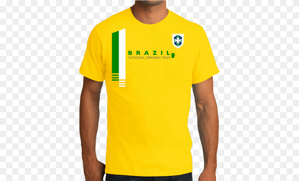 Standard Brazilian Soccer T Shirts, Clothing, Shirt, T-shirt Png Image