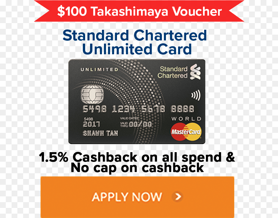Standard Chartered Unlimited Apply Now, Text, Credit Card Free Png Download