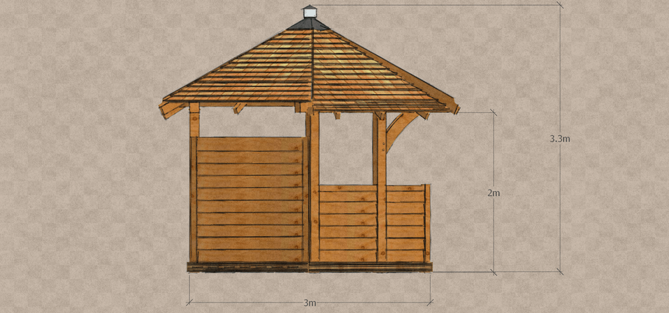 Standard Design 3m Side View Design, Outdoors, Architecture, Gazebo Png