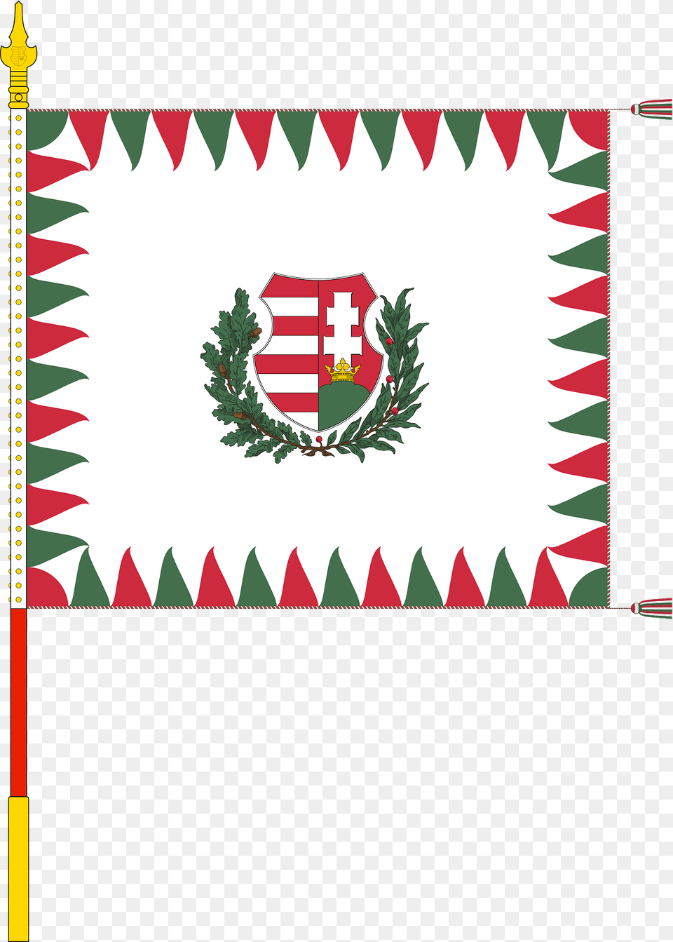 Standard For Armoured Regiments Of The Hungarian Defence Forces 1949 With Staff Clipart Png Image