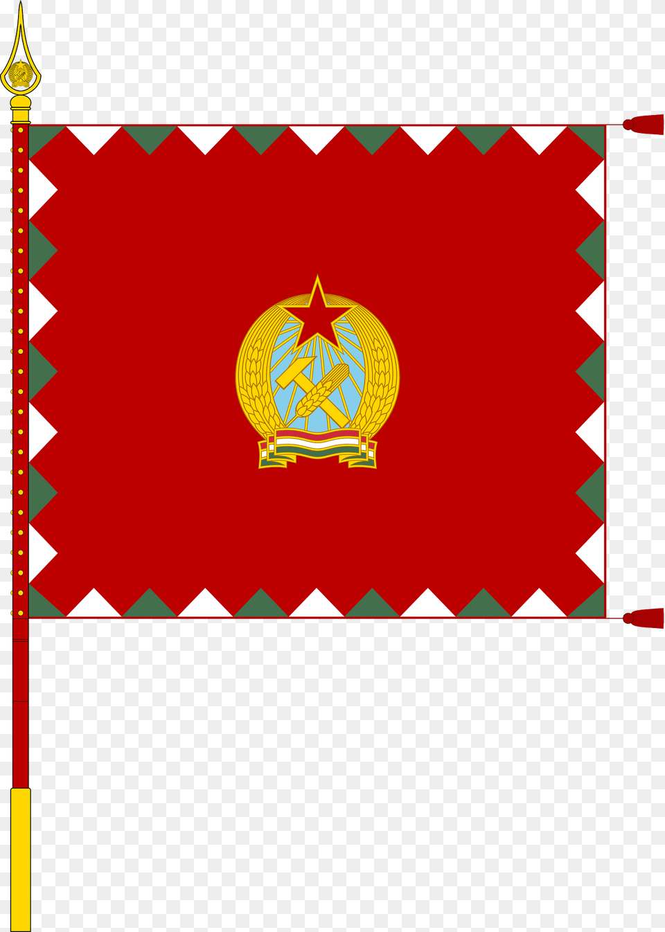 Standard For Armoured Regiments Of The Hungarian People39s Army 1950 1957 With Staff Clipart Free Png Download