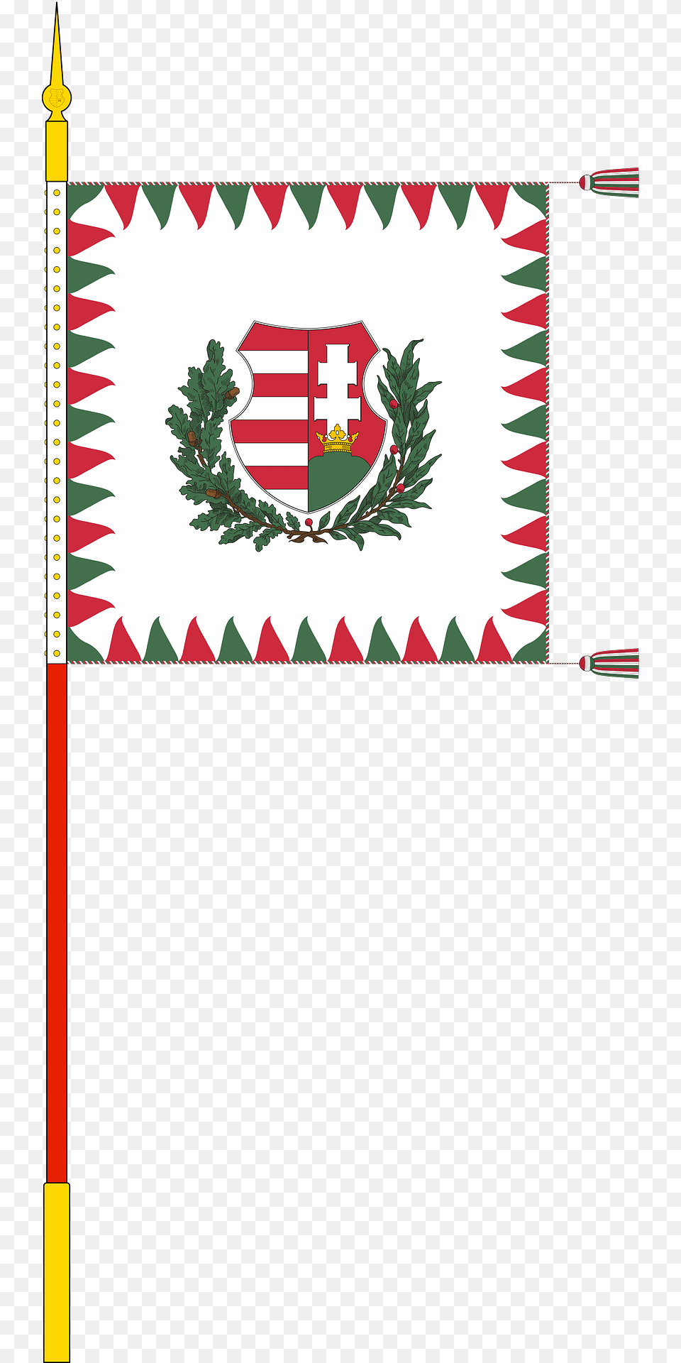 Standard For Motorised Rifle Regiments Of The Hungarian Defence Forces 1949 With Staff Clipart, Plant Free Png Download