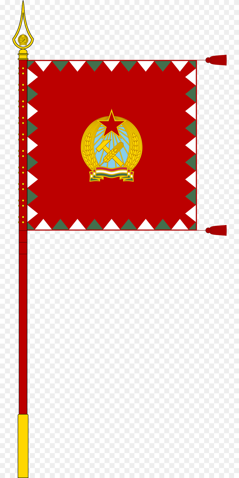 Standard For Motorised Rifle Regiments Of The Hungarian People39s Army 1950 1957 With Staff Clipart Free Png Download