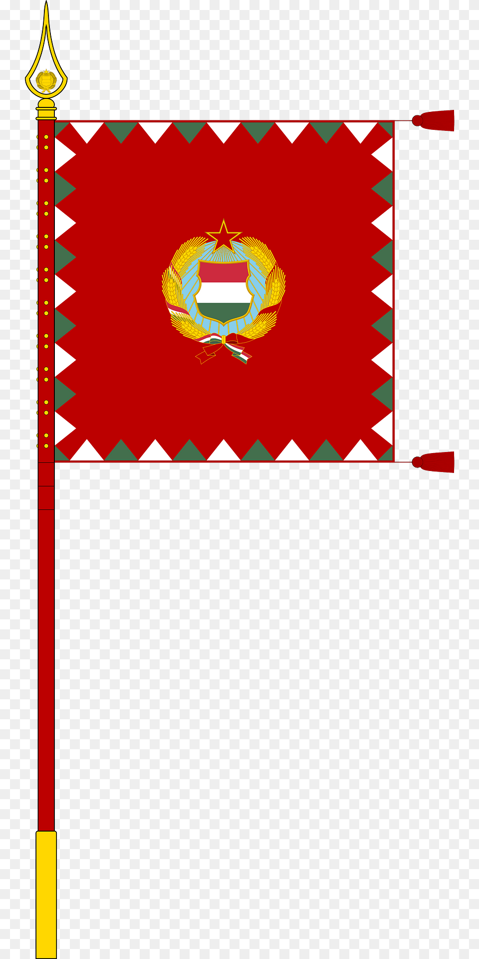 Standard For Motorised Rifle Regiments Of The Hungarian People39s Army 1957 1976 With Staff Clipart Png
