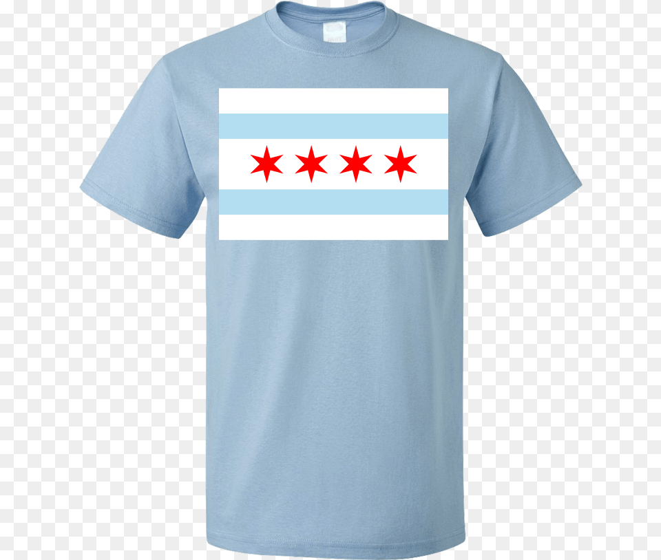Standard Light Blue Chicago City Flag T Shirt, Clothing, T-shirt Free Transparent Png
