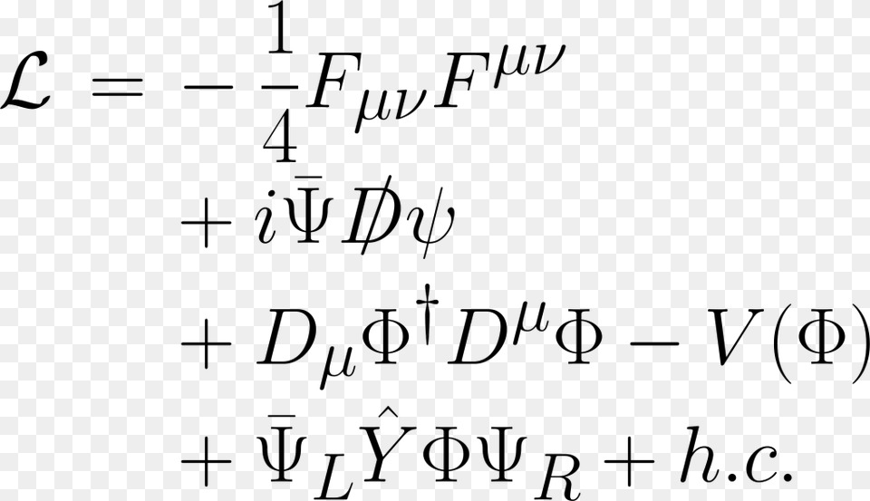 Standard Model Equation, Text, Blackboard Png