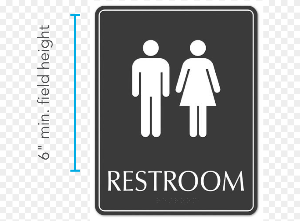 Standard Size For Toilet Signage, Sign, Symbol, Road Sign Free Png Download