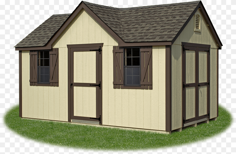 Standard Victorian Storage Shed With Lp Smart Side Pine Creek Structures, Door, Plant, Grass, Architecture Free Png