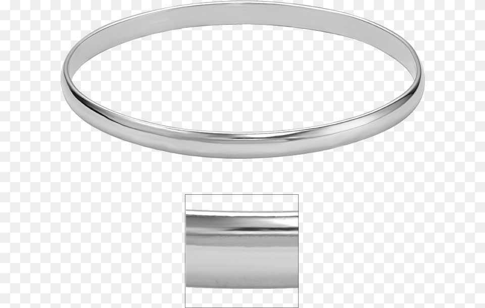 Standard View Of Brcld5 In White Metal Bangle, Accessories, Bracelet, Jewelry, Silver Free Png Download