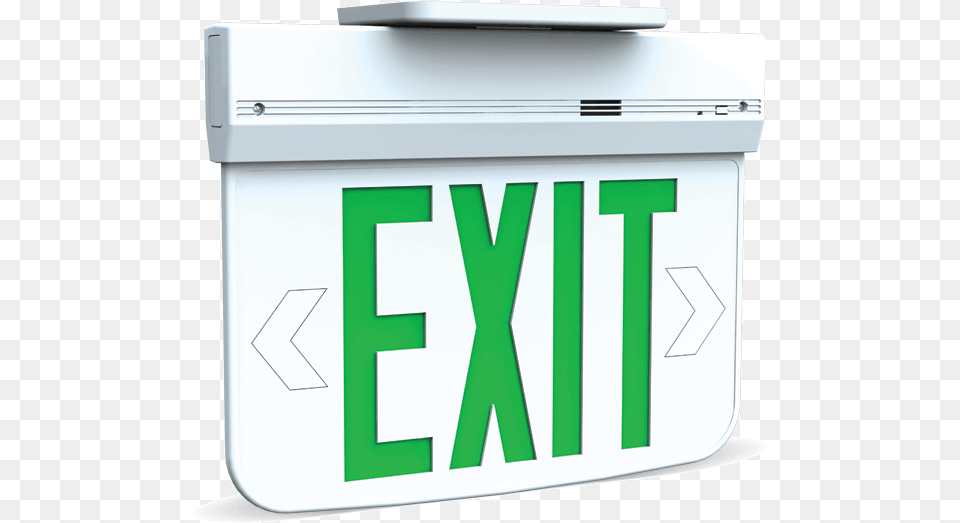 Standard White Exit Sign Combination Exit Sign And Emergency Light, First Aid, Cabinet, Furniture, Text Free Transparent Png
