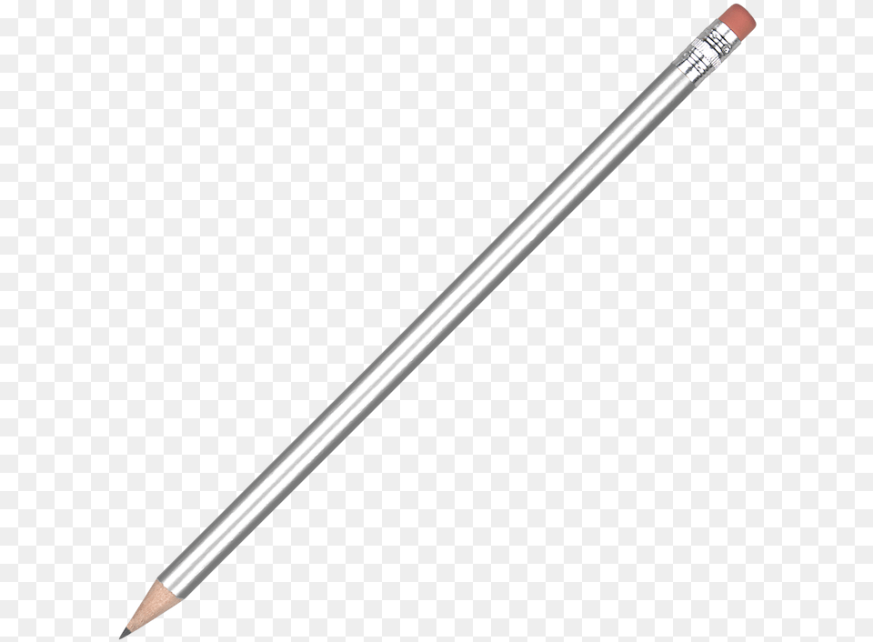 Standard Wooden Pencil With Eraser Silver Envelope Opener, Pen Png Image
