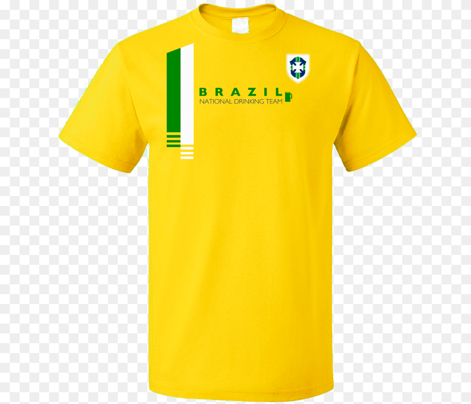 Standard Yellow Brazil National Drinking Team Equipacion Real Betis 2017, Clothing, Shirt, T-shirt, Jersey Png