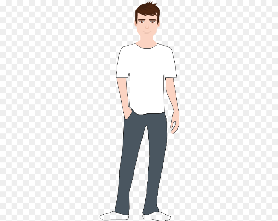 Standing, Pants, Clothing, T-shirt, Person Free Png