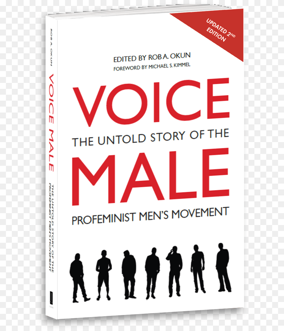 Standing Book Featuring The Title In Red On A White Voice Male The Untold Story Of The Pro Feminist Mens, Advertisement, Poster, Publication, Person Png Image