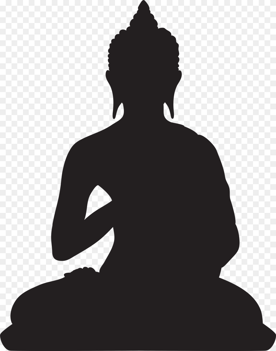 Standing Buddha Buddhism Silhouette Buddharupa Clip, Person Free Transparent Png