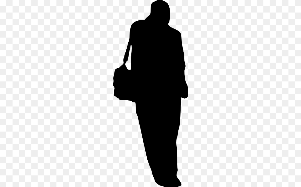 Standing Business Man Silhouette Clip Art, Adult, Male, Person, Walking Free Transparent Png