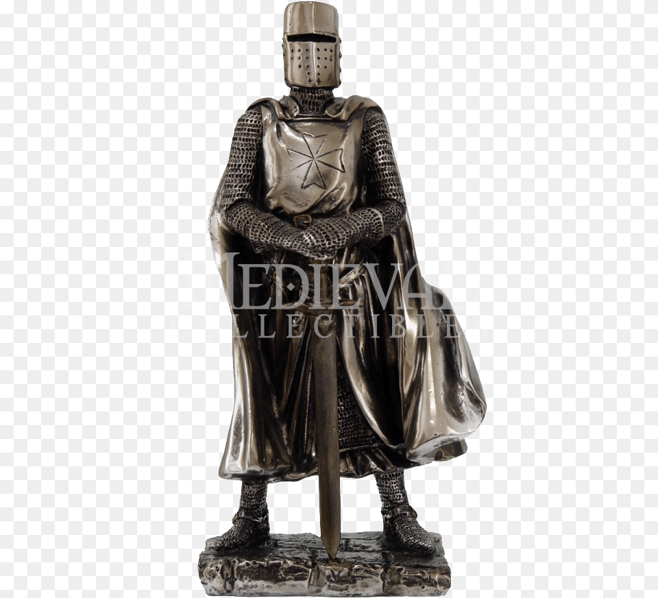 Standing Crusader Knight Statue Cc8712 From Dark Armoury Medieval Knight On Crusade, Adult, Wedding, Person, Female Png Image