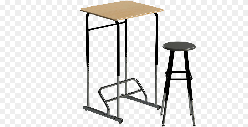Standing Desk Standing Desk For School, Bar Stool, Furniture, Table Png