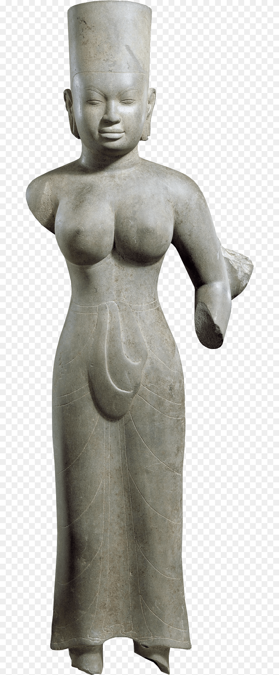 Standing Female Deity Probably Durga 700 Ce Khmer Figurine, Baby, Body Part, Person, Torso Free Transparent Png