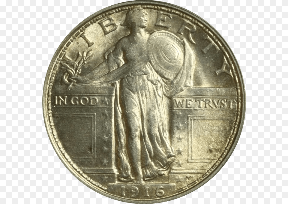 Standing Liberty Quarter Obverse 1 Quarter Without George Washington, Adult, Coin, Male, Man Free Png Download