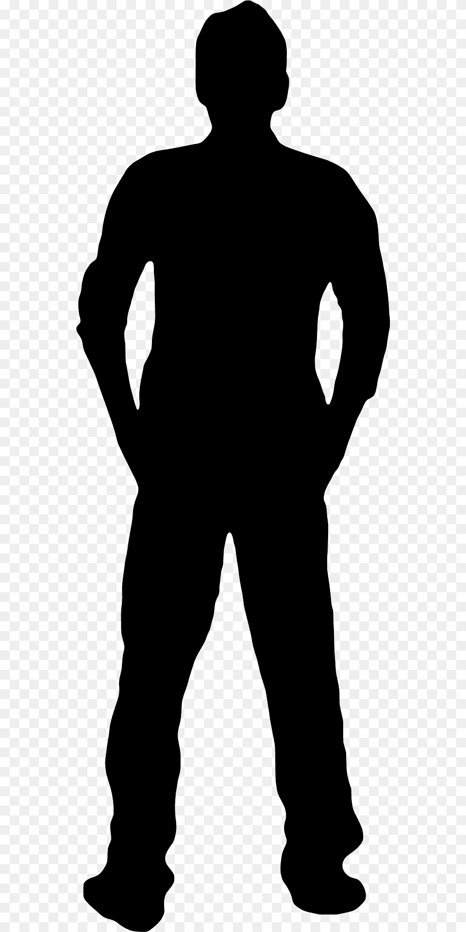 Standing Man Silhouette, Adult, Clothing, Male, Pants Png Image
