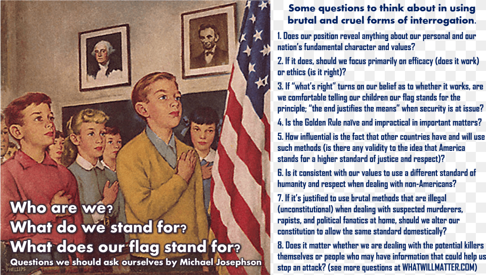 Standing Up For The Pledge, Flag, American Flag, Person, Man Png
