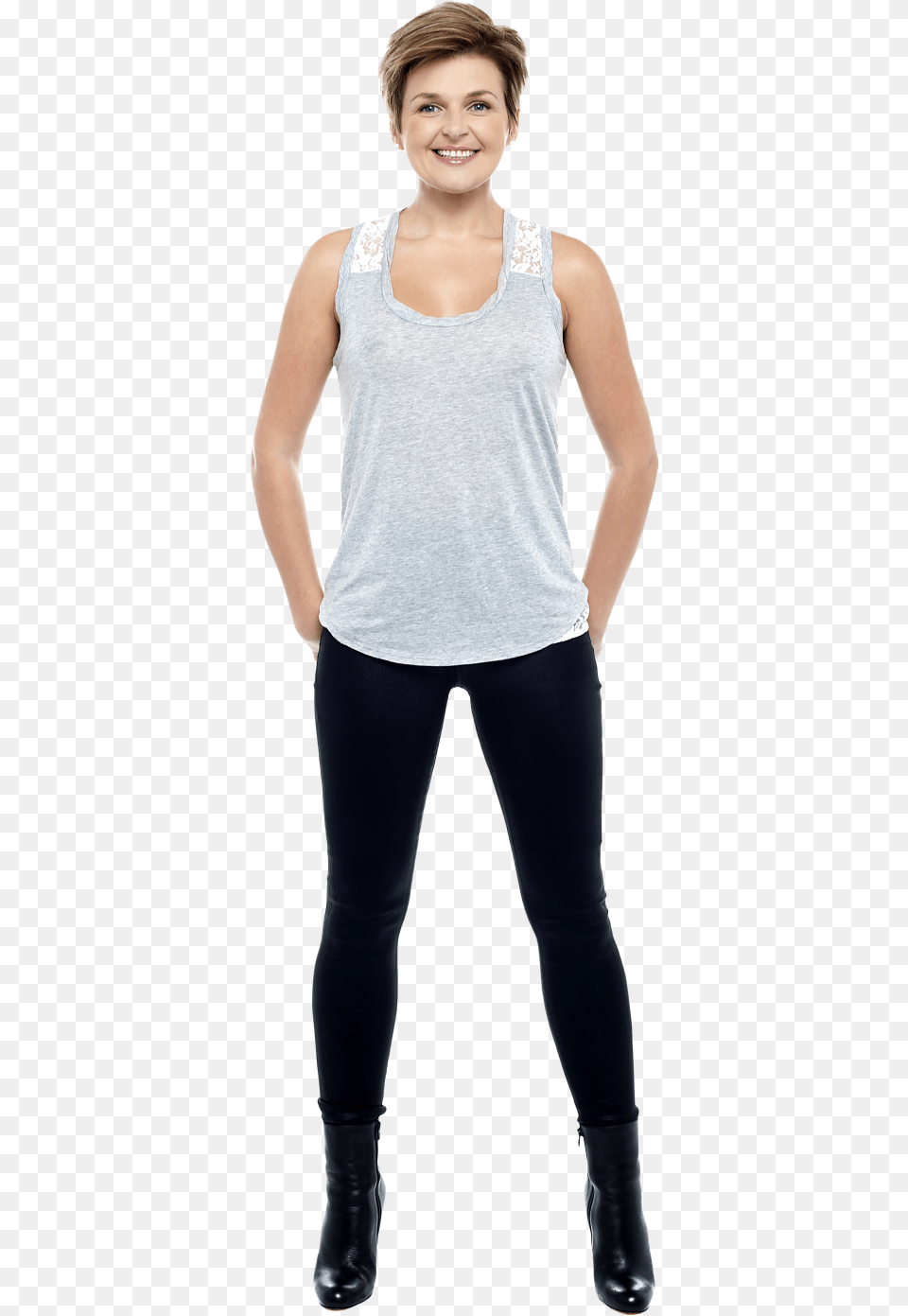 Standing Women Image Middle Aged Woman Standing, Clothing, Pants, Female, Teen Free Png