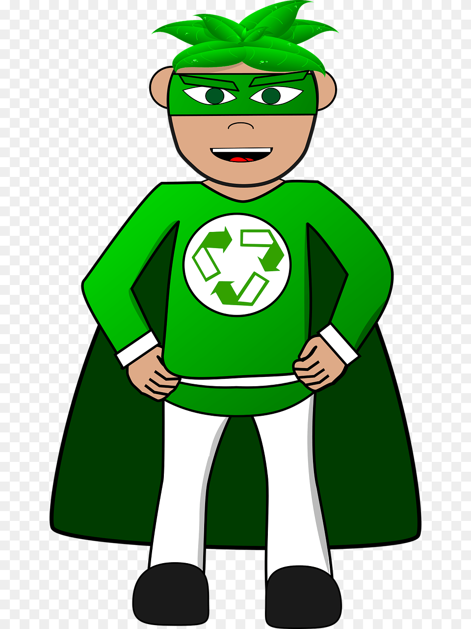 Standingboygrass Recycle Superhero, Green, Recycling Symbol, Symbol, Person Free Png Download