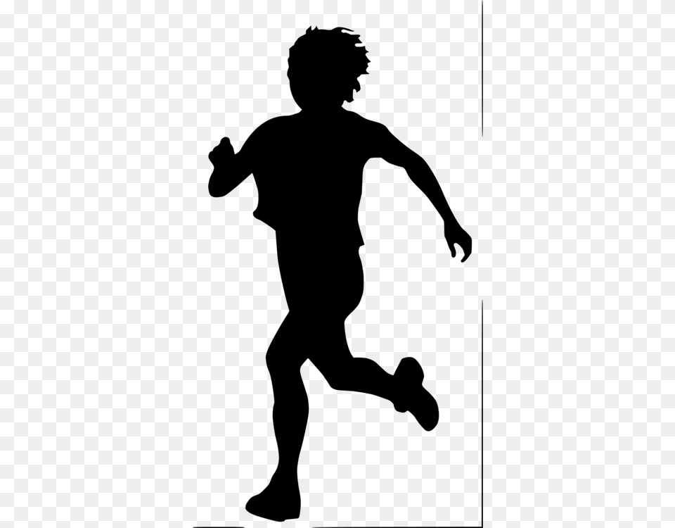 Standinghuman Behaviorrecreation Child Running Silhouette, Gray Free Png
