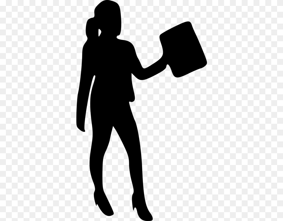 Standinghuman Behaviorsilhouette Woman Silhouette Clipart Business Woman, Gray Free Png