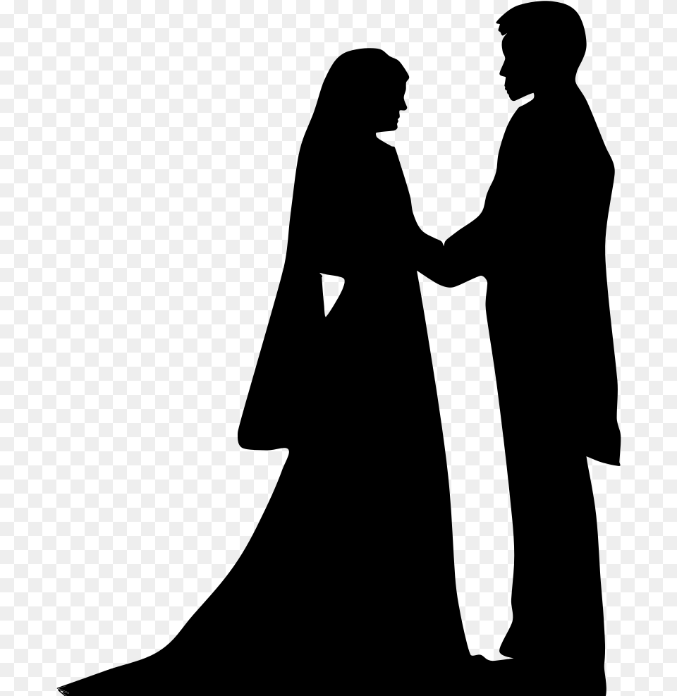 Standinghuman Behaviorwoman Wedding Clipart Muslim, Gray Free Png