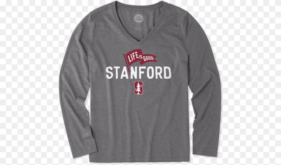 Stanford Pennant Long Sleeve Cool University Of Oklahoma Women39s Shirt, Clothing, Long Sleeve, Knitwear, Sweater Png Image