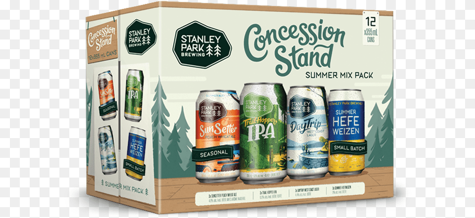 Stanley Park Summer Mix, Advertisement, Alcohol, Beer, Beverage Free Transparent Png
