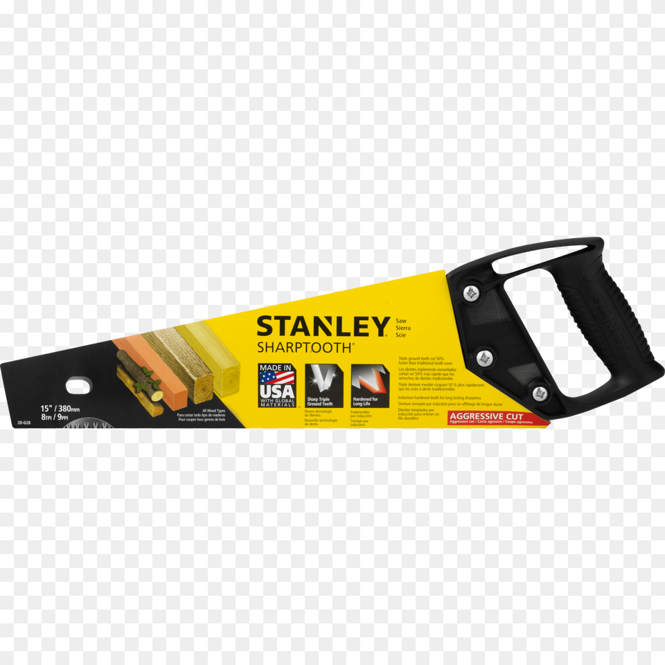 Stanley Sharp Tooth Saw Ct, Device, Handsaw, Tool Free Png