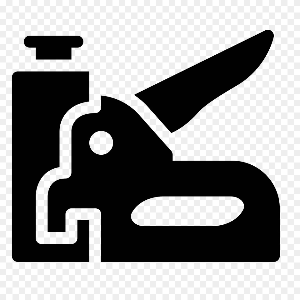 Staple Gun Filled Icon, Gray Free Png Download