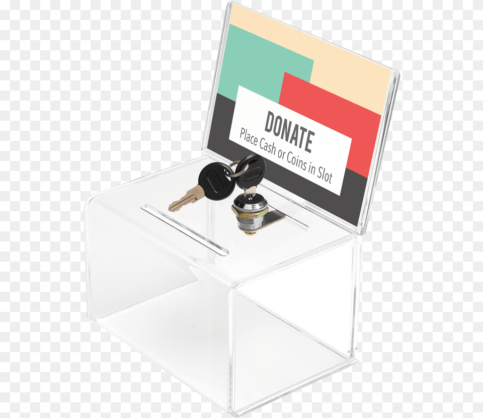 Staples Ballot Coin Box Clear Download Coin Box With Lock Superior Image Deflect O, Key Free Transparent Png